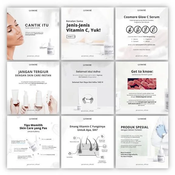 Studi Kasus Social Media Cosmore Official: Strategi Konten Edukatif Skincare Vitamin C