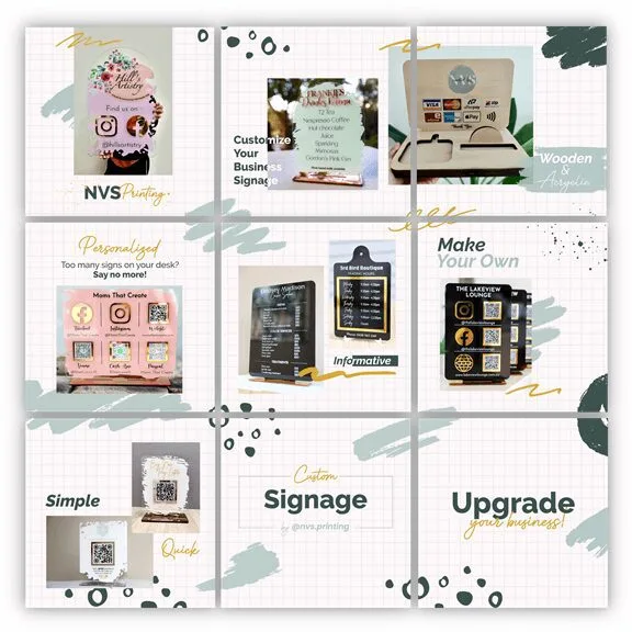 Portfolio Jasa Kelola Instagram Created by NVS (NVS Printing) – Bisnis Custom Signs Australia