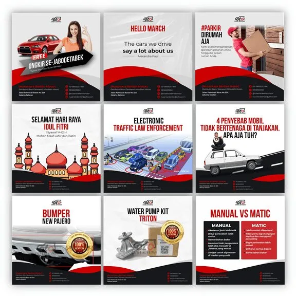 Studi Kasus Social Media Oto Sparepart: Strategi Konten Instagram untuk Brand Sparepart Otomotif