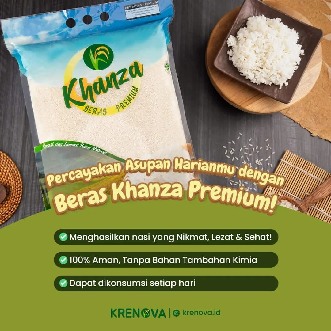 Konten Instagram Krenova Beras Khanza Premium oleh Creativism