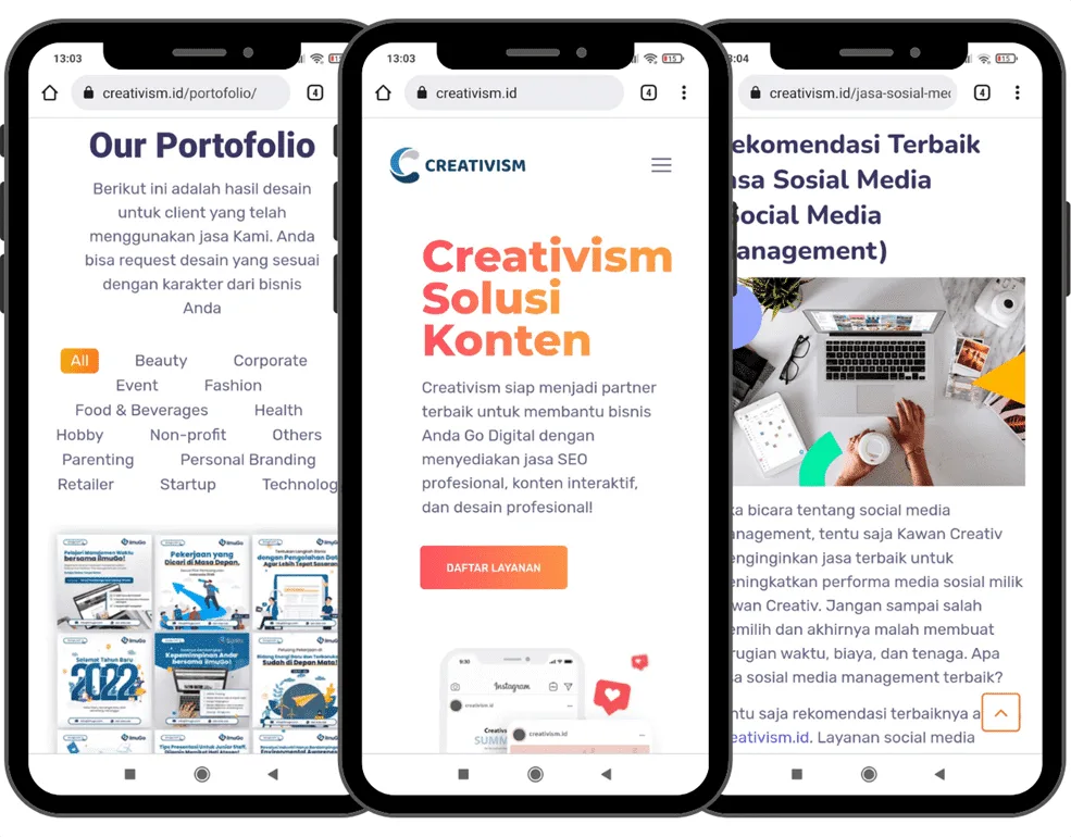 Jangan Lupa untuk Pastikan Apakah Website Penyedia Jasa Mobile Friendly atau Tidak.
