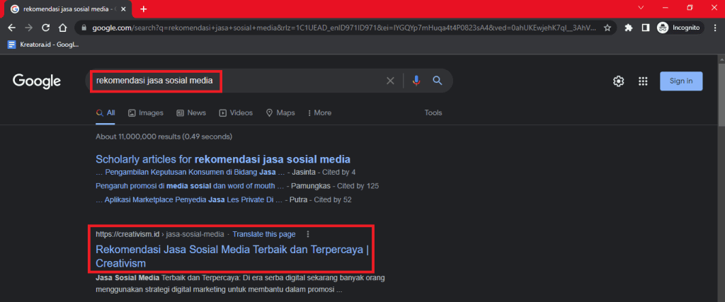 Belajar Jenis Jenis Keyword dari Agen Creativism