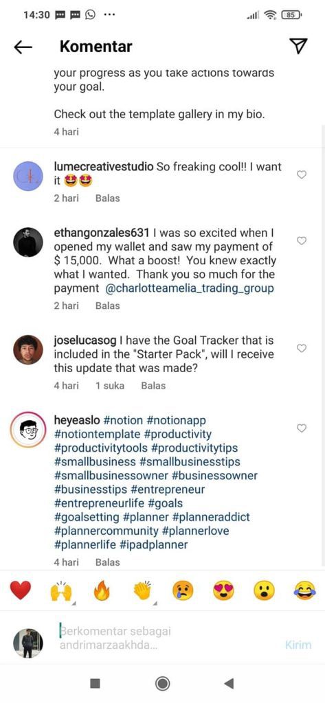 Cara Menggunakan Hashtag di Kolom Komentar Instagram