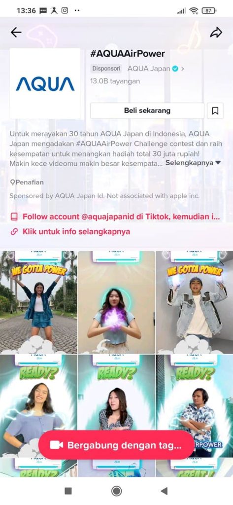 Hashtag untuk Challenges