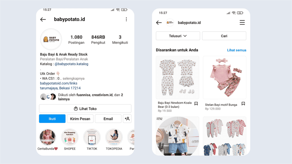 Akun Bisnis Mendapatkan Fitur View Shop