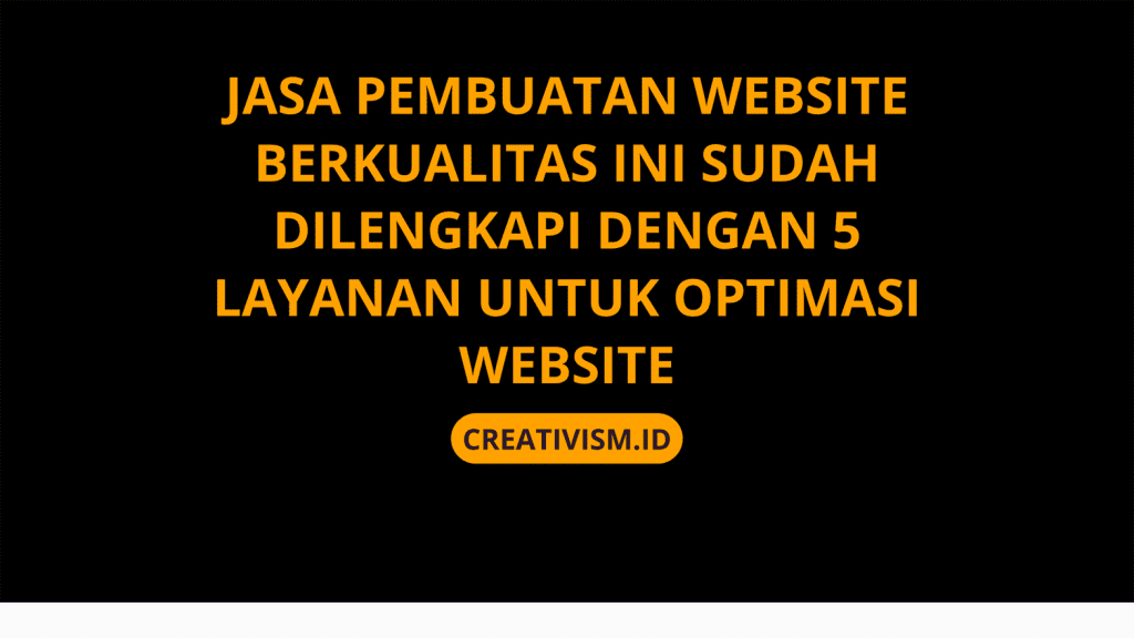 Dilengkapi dengan 5 Layanan Optimasi Website
