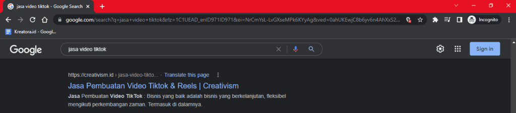 Hasil Jasa Penulis Artikel SEO Creativism