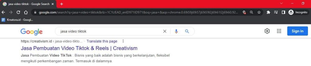 Jasa Video TikTok Creativism