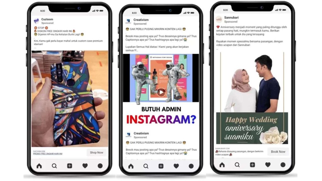 Jenis Iklan Facebook yang Sudah Pernah dijalankan Creativism