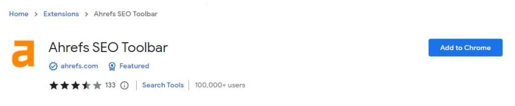 Ahrefs SEO Toolbar Chrome Extension untuk SEO