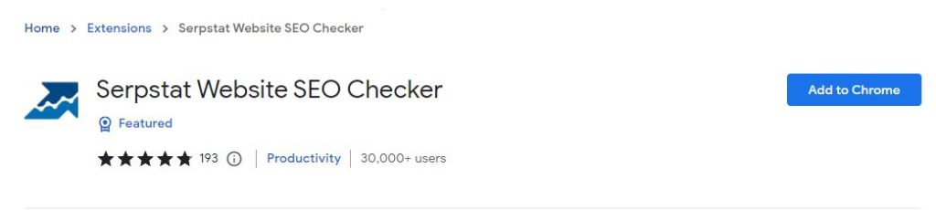 Chrome Extension untuk SEO SERPStats