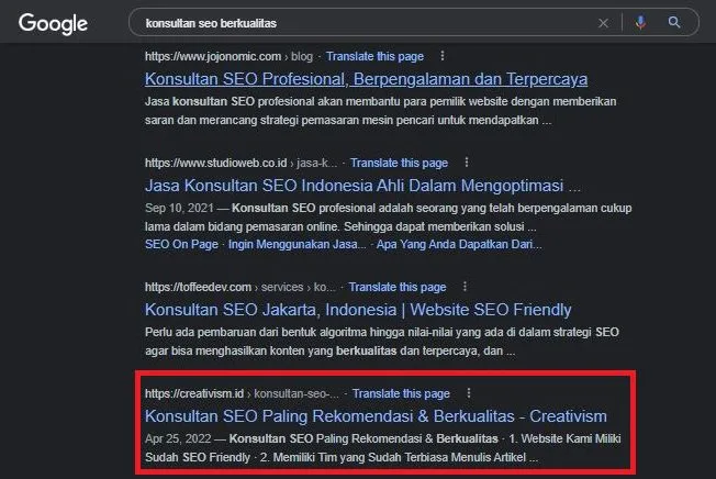 Jasa SEO Indonesia dan Kinerjanya