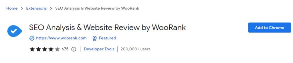 SEO Analysis WooRank