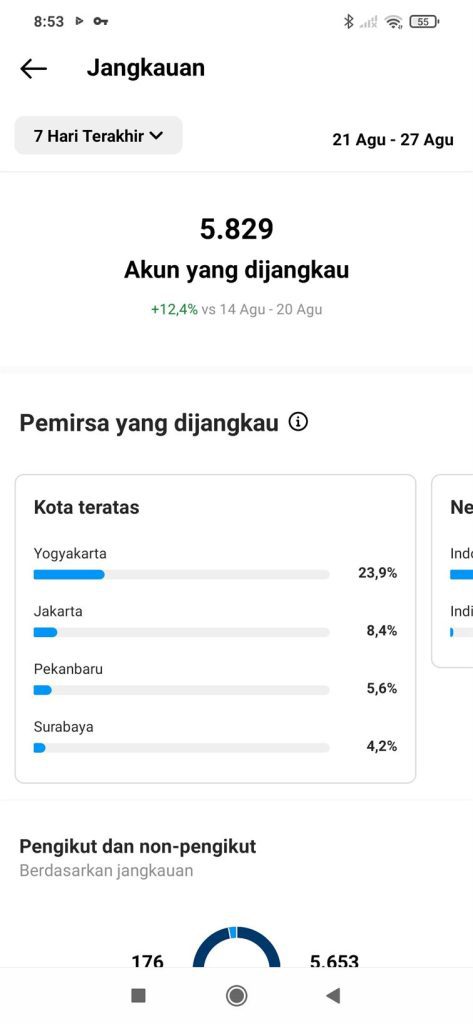 Discovery Instagram Insight Memperlihatkan Berapa Akun Instagram yang Berhasil Dijangkau