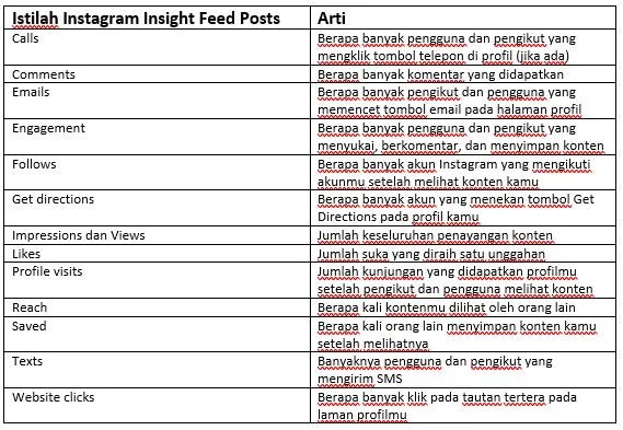 Matriks Matriks Penting Dalam Instagram Insights