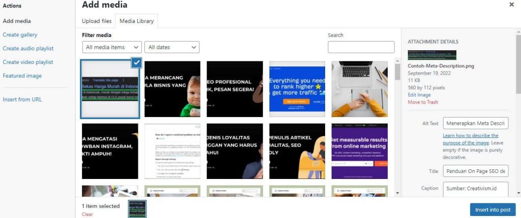 Panduan On Page SEO, Optimasi Gambar