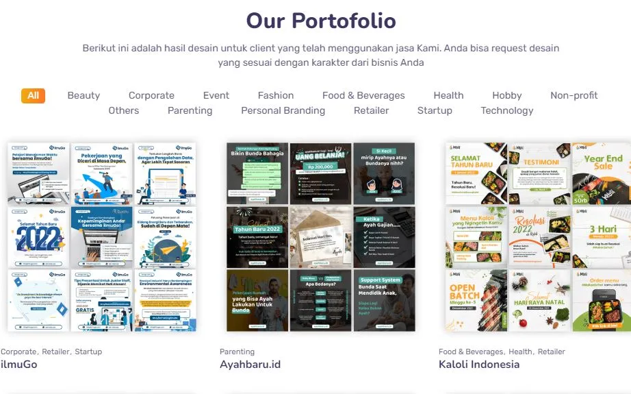 Portofolio Jasa Desain Instagram Jogja Creativism