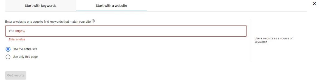 Start with a website