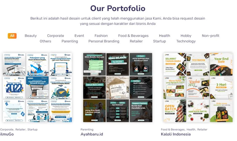 Portofolio Jasa Creativism