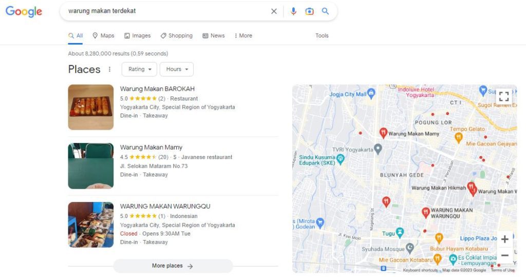 Local SEO Warung Makan