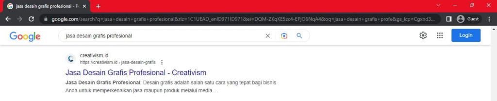 Hasil Optimasi Website Creativism