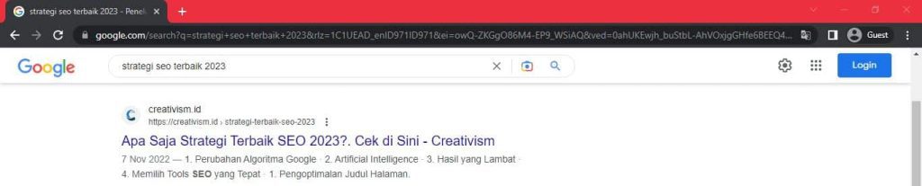 Portofolio Agency SEO Bulanan Terbaik