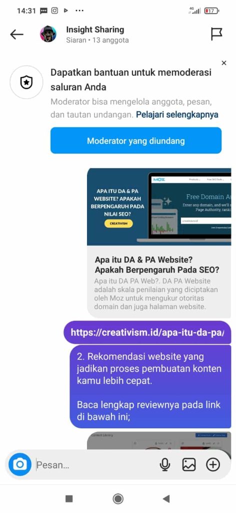 Fitur Channel Instagram