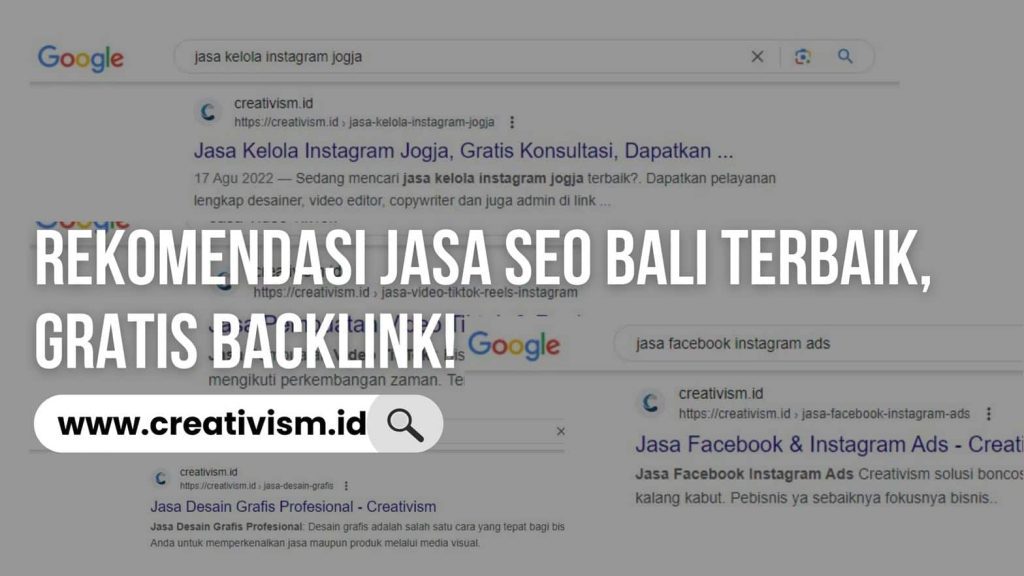 Rekomendasi Jasa SEO Bali Terbaik, Gratis Backlink!