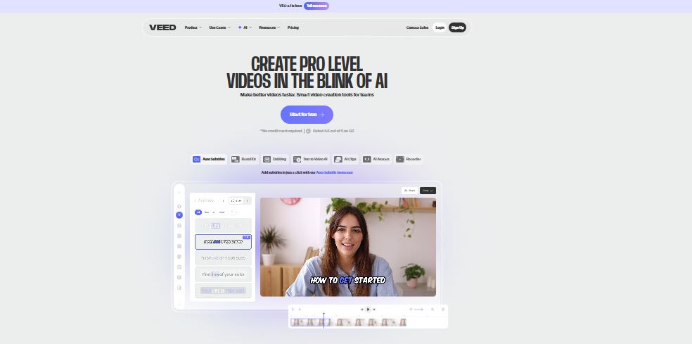 Veed Io Tools Video Editing Berbasis AI untuk Media Sosial