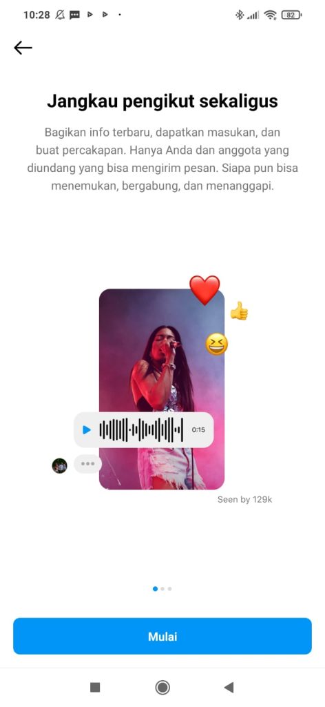 Memulai Program Broadcast Instagram