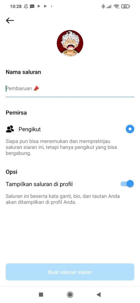 Proses Pembuatan Channel Instagram