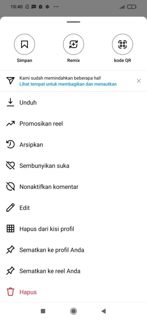 Mengatur Feed Teratas