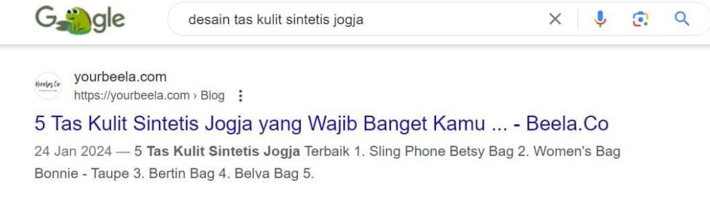 Hasil Optimasi Website Klien Creativism