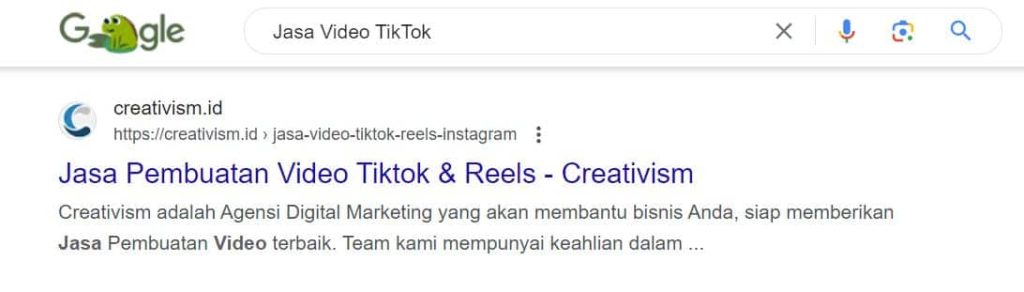 Portofolio Keyword Jasa SEO Google Agency