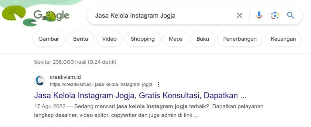 Portofolio Keyword Jasa SEO Lengkap