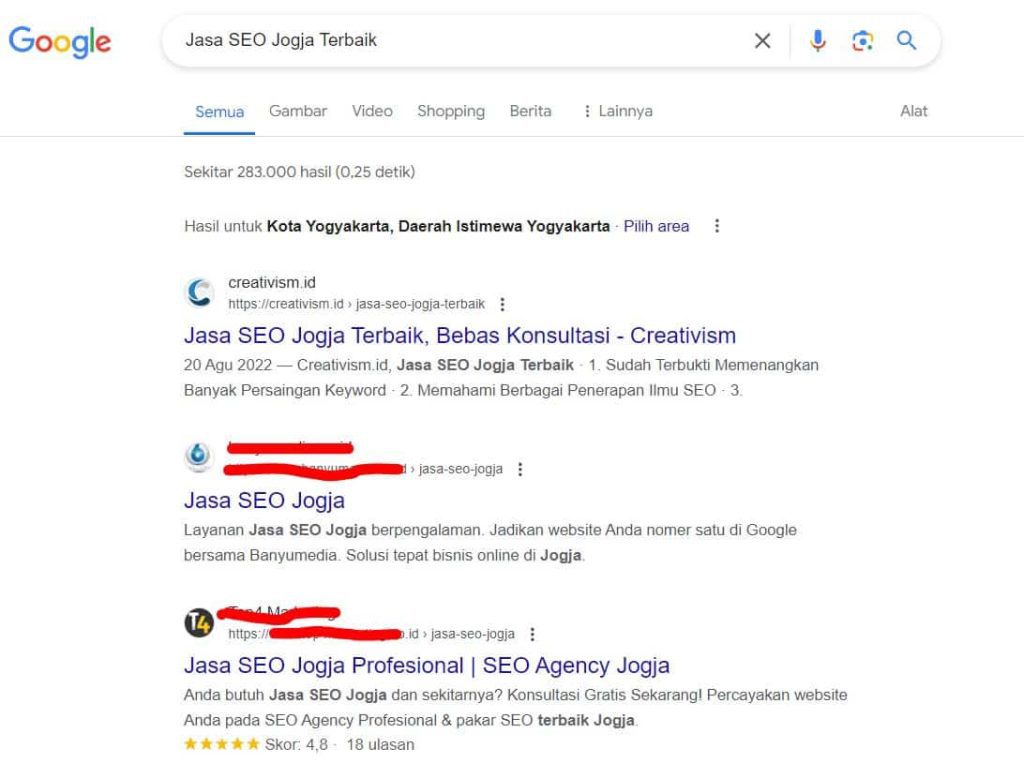 Cek Ranking Web di SERP