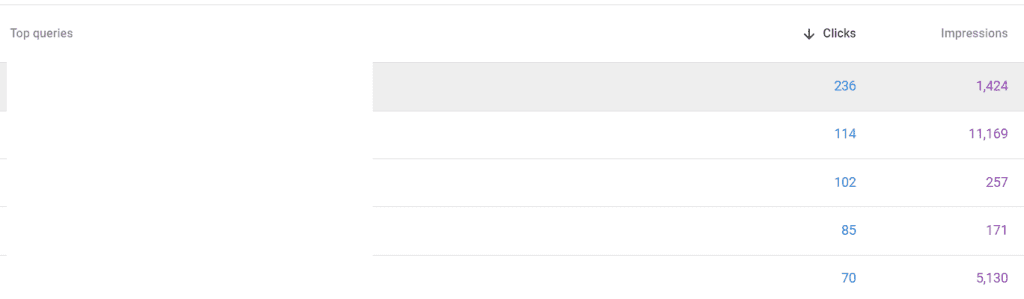 Data Query di Google Search Console