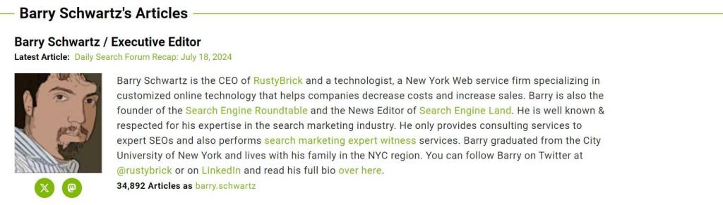 Barry Schwartz Pendiri Search Engine Roundtable