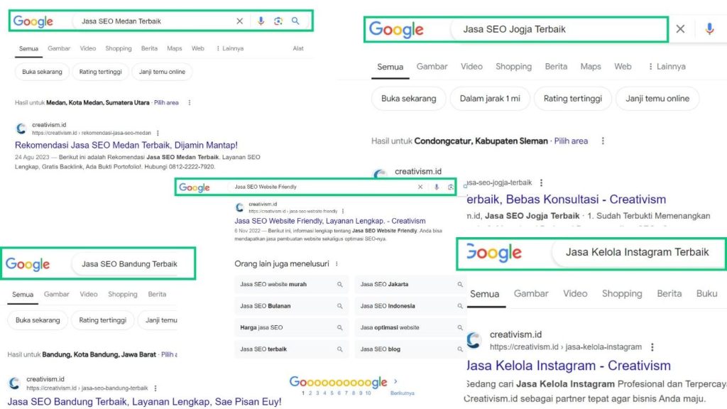 Portofolio Keyword Konsultan SEO Jakarta