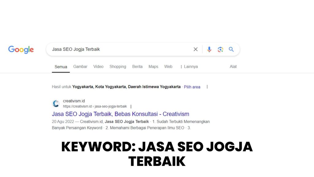 Keyword Jasa SEO Jogja Terbaik