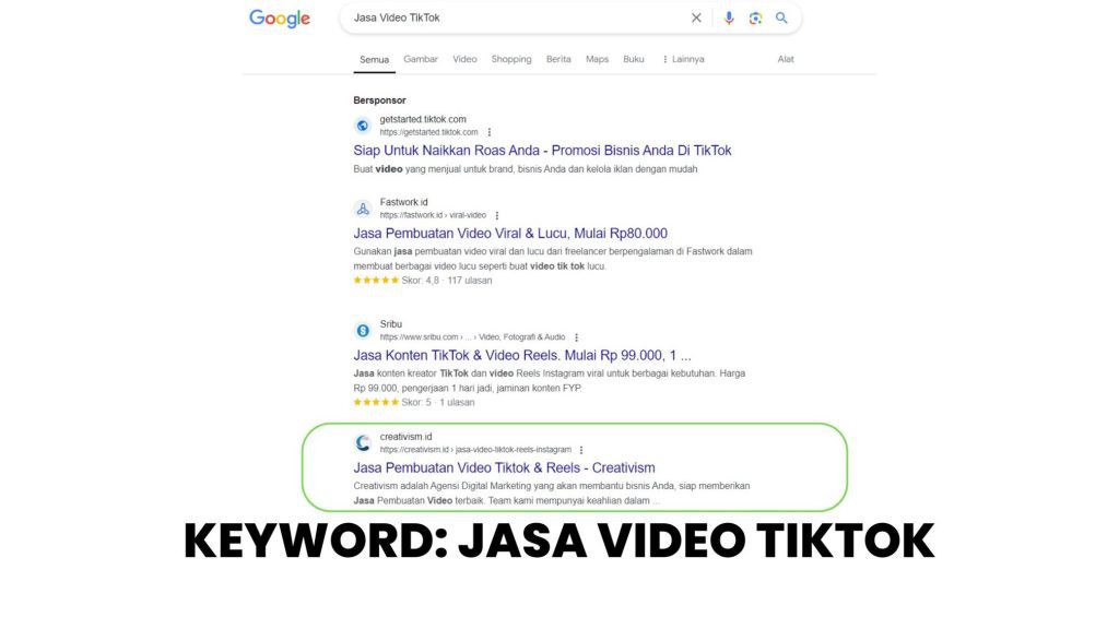 Keyword Jasa Video TikTok