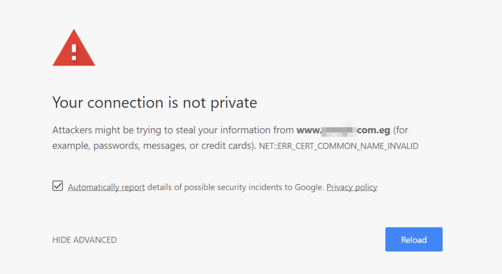Your Connection is Not Private