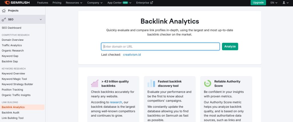 Tool Analisis Link Building