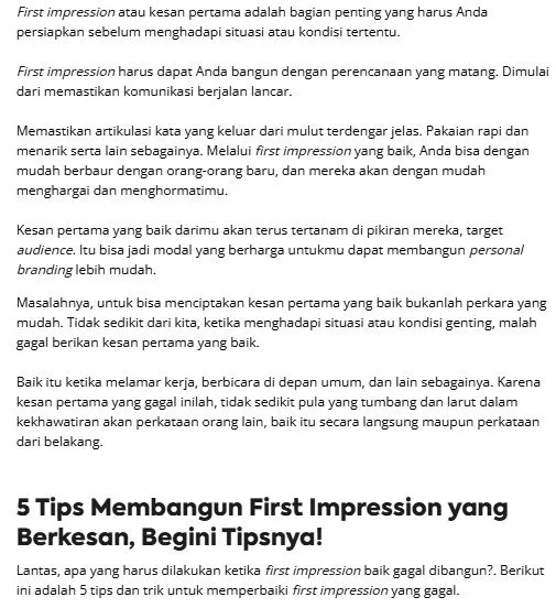 Konteks Konten Sebenarnya