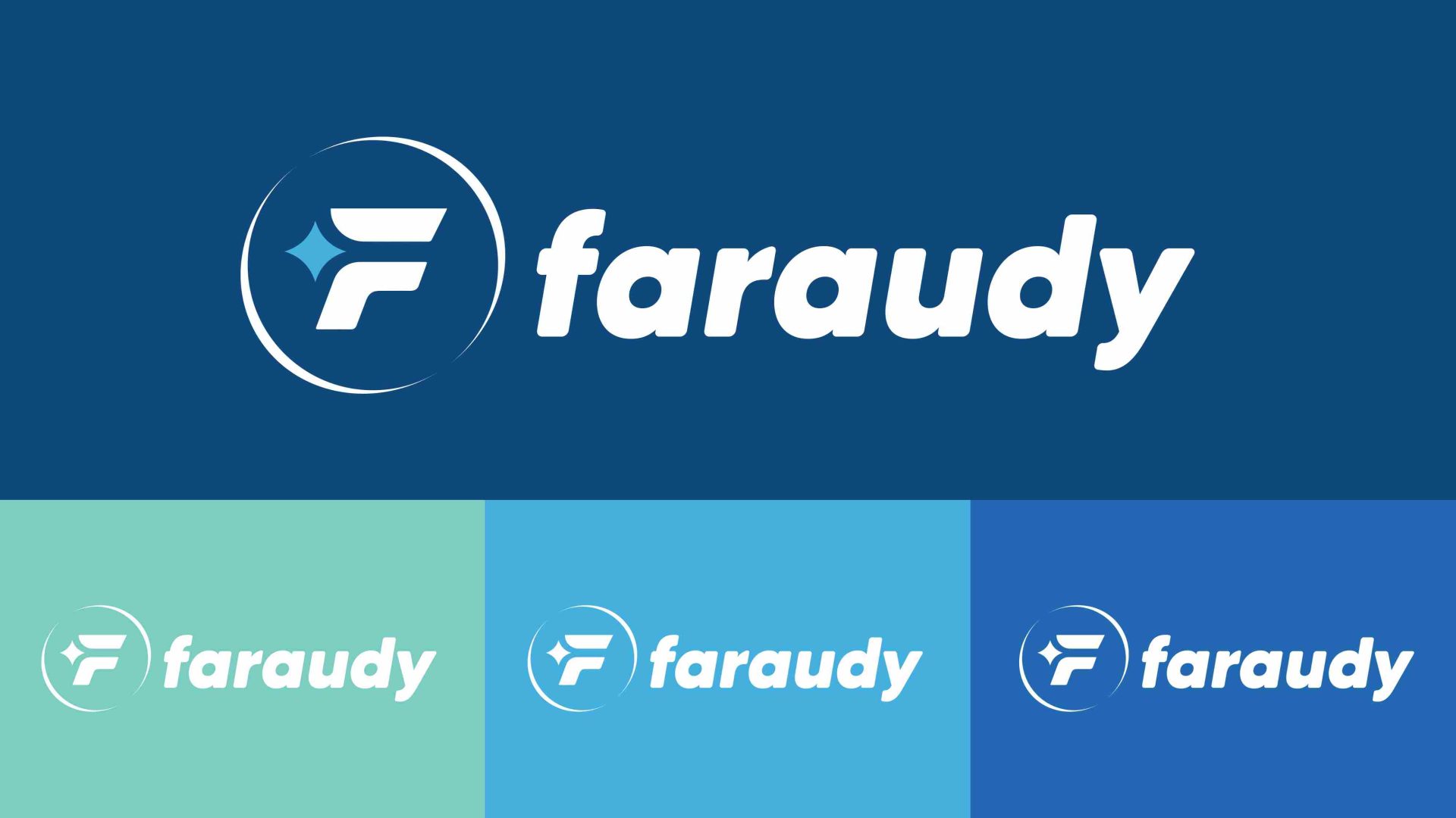 Studi kasus desain logo Faraudy oleh Creativism - identitas visual produk kebersihan