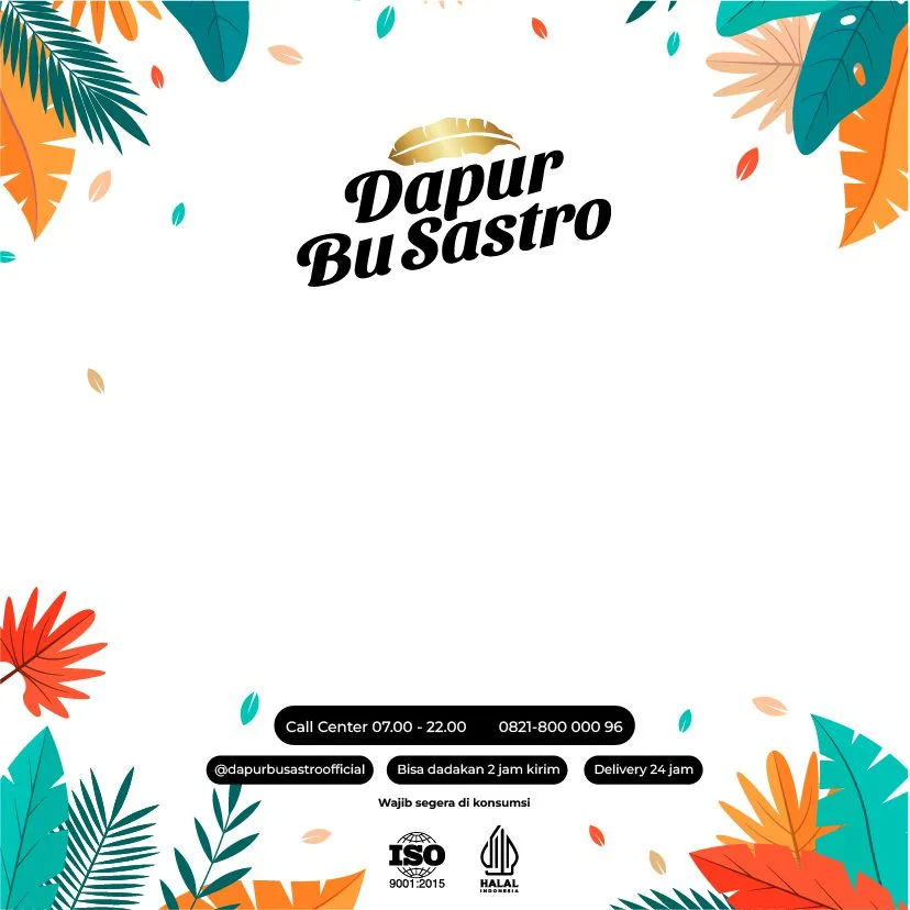 Desain Custom Card Dapur Bu Sastro kartu identitas packaging