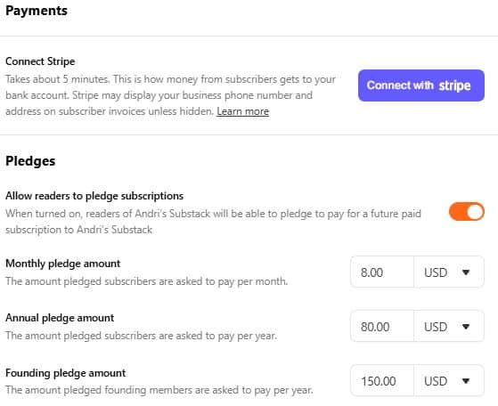 Program Monetisasi dari Substack