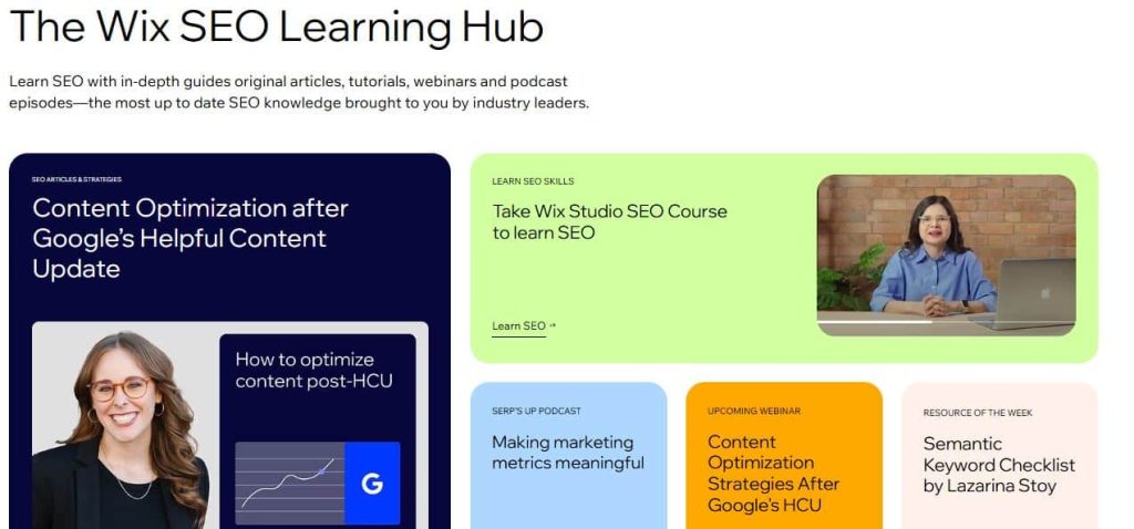 Cara Menjalankan SEO Wix, Manfaatkan SEO Learning Hub dari Wix