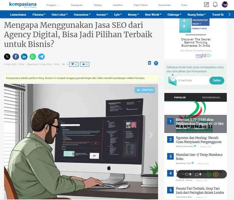 Cara Menjalankan SEO di Kompasiana