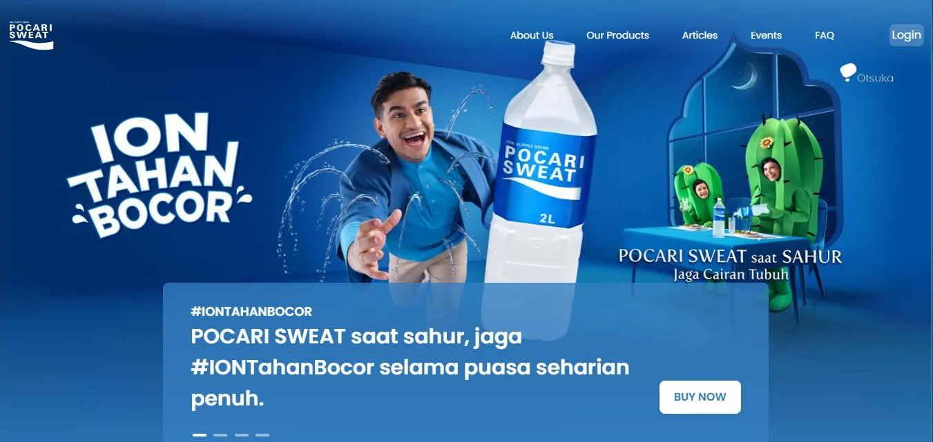 Contoh Website Perusahaan Pocari Sweat